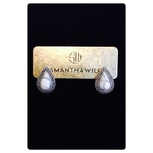 Samantha Wills White Teardrop Earrings